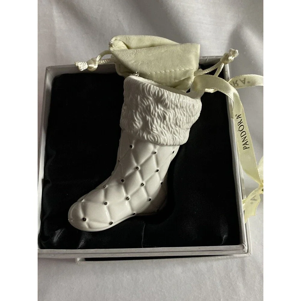 Pandora Ornament Xmas Unforgettable Moments porcelain Christmas stocking  2012